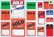 Hold and Sold Tags and labels